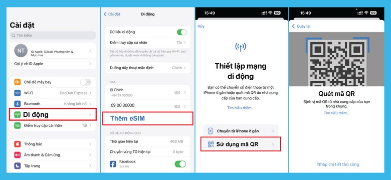  Cài eSIM bằng mã QR trên điện thoại trước chuyến đi Dubai