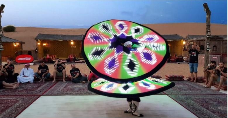 Tiệc BBQ và biểu diễn múa Tanoura tại khu trại Bedouin